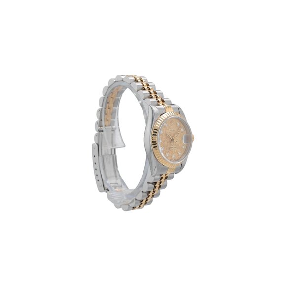Rolex Ladies Datejust 26mm Champagne Jubilee Dia Dial Fluted Jubilee Band 69173 main image 6